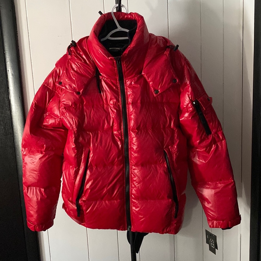 Red S13 New York Puffer Jacket, M, Never worn